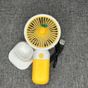Yellow Mini Handheld Cute Fruit Fan