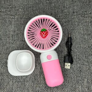 Pink Mini Handheld Cute Fruit Fan